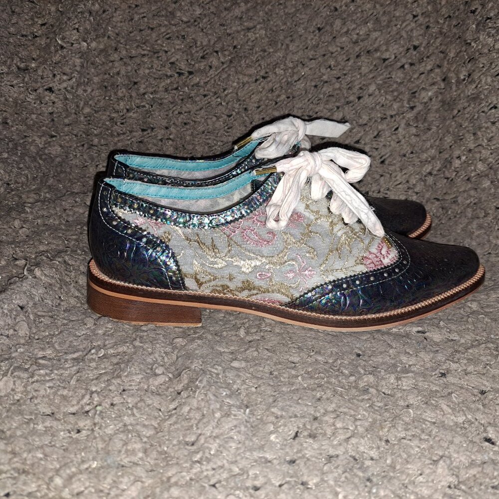 Irregular Choice-Float Away-Tooled Oil Slick Oxfo… - image 5
